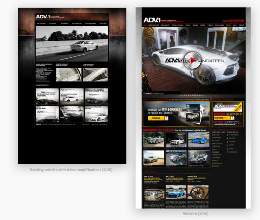 ADV1 Wheels Website Design custom