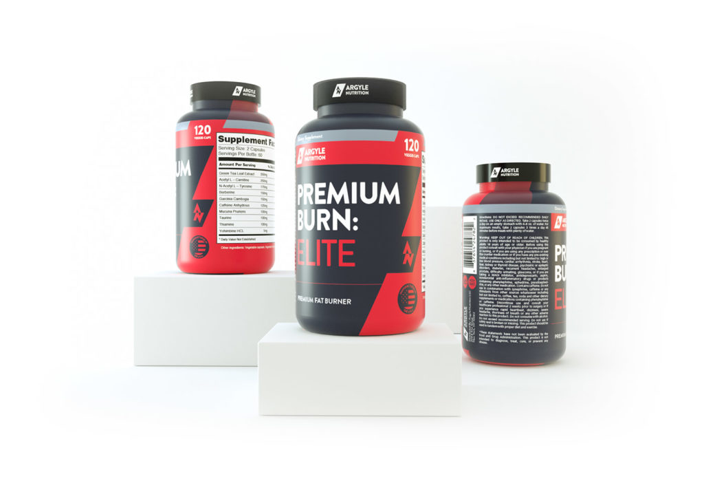 protein supplement design 3d render graphic label